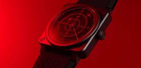 رادار قرمز رنگ در صفحه ساعت مچی Bell & Ross