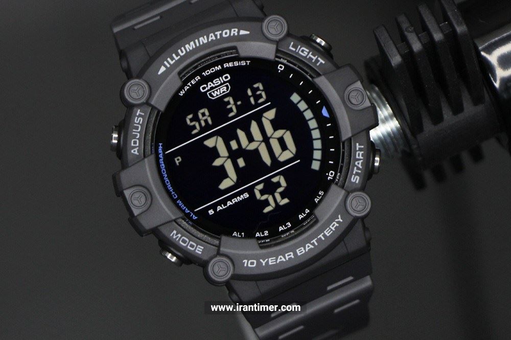 قیمت و خرید ساعت مچی کاسیو CASIO (G-Shock) مدل AE-1500WH-8BVDF | مردانه  اسپرت تمام پلاستیک، نور پس زمینه، دو زمانه، زمان سنج، تایمر شمارش گر معکوس،  دارای 5 زنگ هشدار مجزا، نمایش