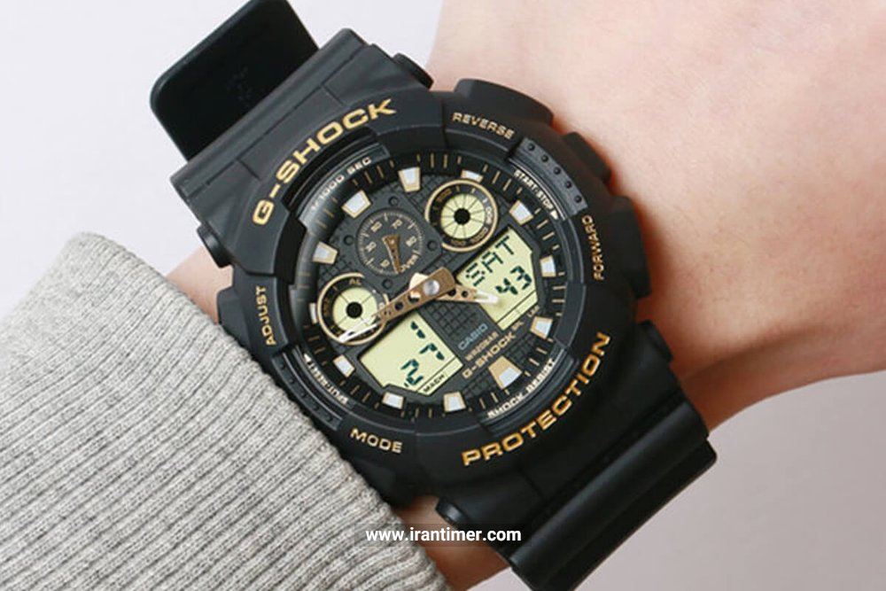 ساعت مچی مردانه کاسیو مدل GA-100GBX-1A9DR یک ساعت دارای زمان سنج (Stopwatch) با اصالت و کیفیت فوق العاده