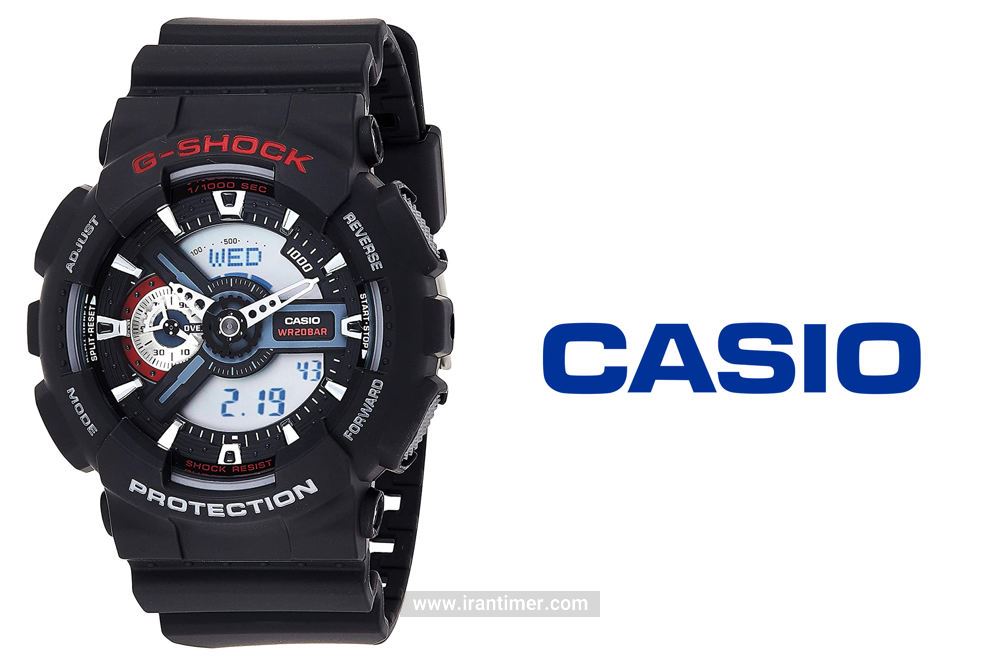 قیمت و خرید ساعت مچی کاسیو CASIO (G-Shock) مدل GA-110-1ADR | مردانه اسپرت،  مقاوم در برابر شوک و مغناطیس، ساعت جهانی،5هشدار مجزا