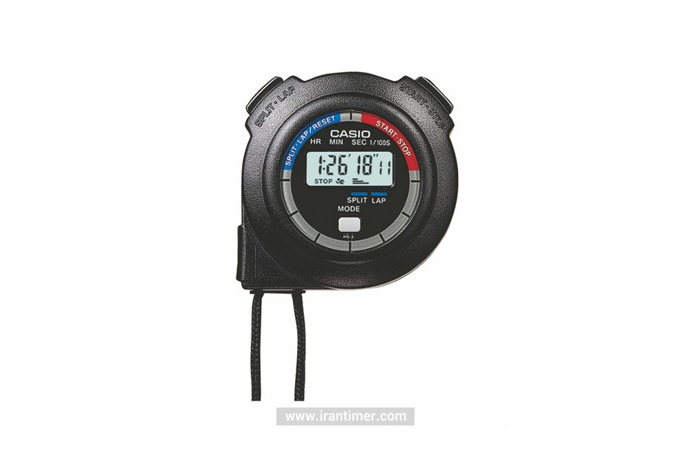 ساعت مچی مردانه و زنانه کاسیو مدل HS-3V-1RDT یک ساعت دارای زمان سنج (Stopwatch) بهره مند از کیفیت و اعتبار برند
