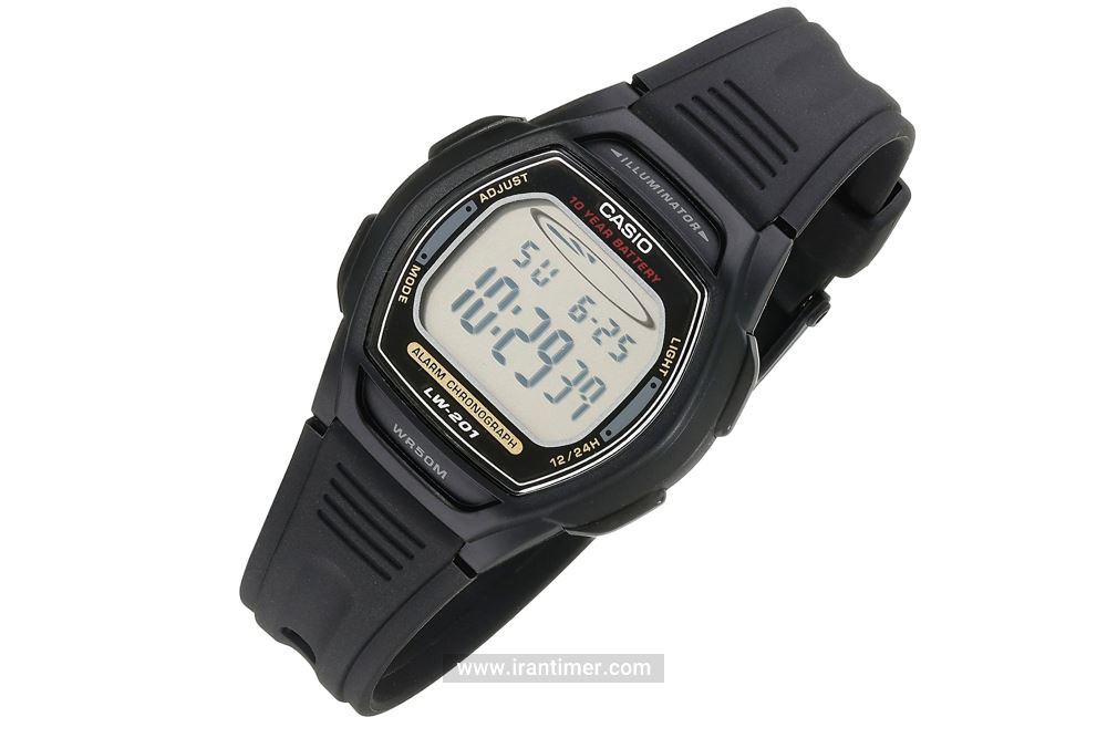 قیمت و خرید ساعت مچی کاسیو CASIO (G-Shock) مدل LW-201-1AVDF | زنانه اسپرت  تمام پلاستیک، نور پس زمینه، دو زمانه، زمان سنج، زنگ هشدار، نمایش تاریخ  کامل، عمر باتری 10 ساله