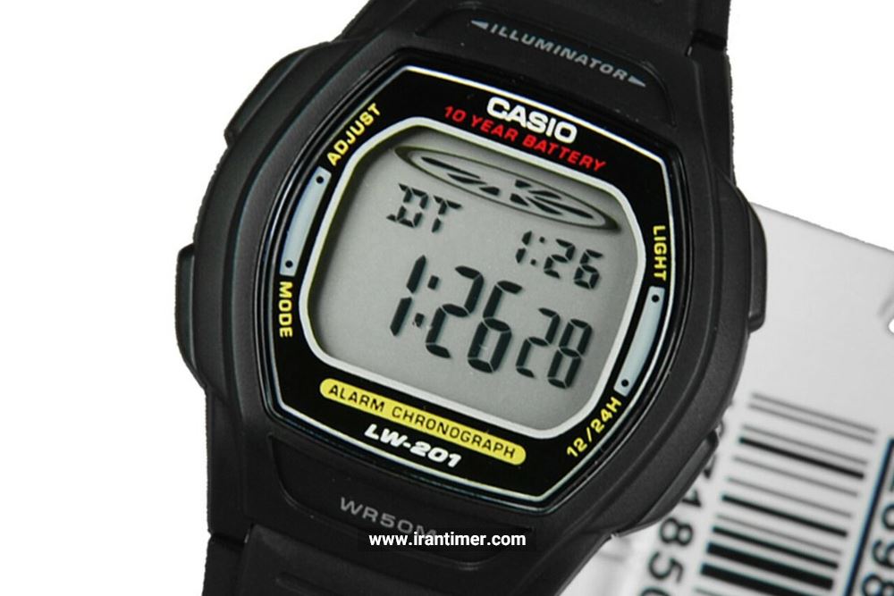 قیمت و خرید ساعت مچی کاسیو CASIO (G-Shock) مدل LW-201-1AVDF | زنانه اسپرت  تمام پلاستیک، نور پس زمینه، دو زمانه، زمان سنج، زنگ هشدار، نمایش تاریخ  کامل، عمر باتری 10 ساله