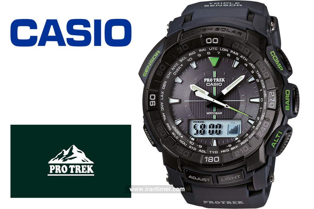 ساعت مچی مردانه کاسیو مدل PRG-550-2DR ساعتی دارای کورنوگراف با ترکیب رنگ خاص