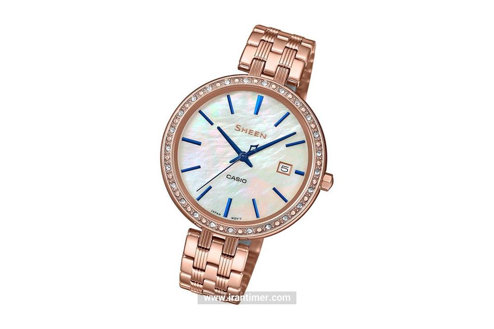 ساعت مچی زنانه کاسیو مدل SHE-4052PG-2AUDF ساعتی تقویم دار دارای طراحی بسیار زیبا و ظریف