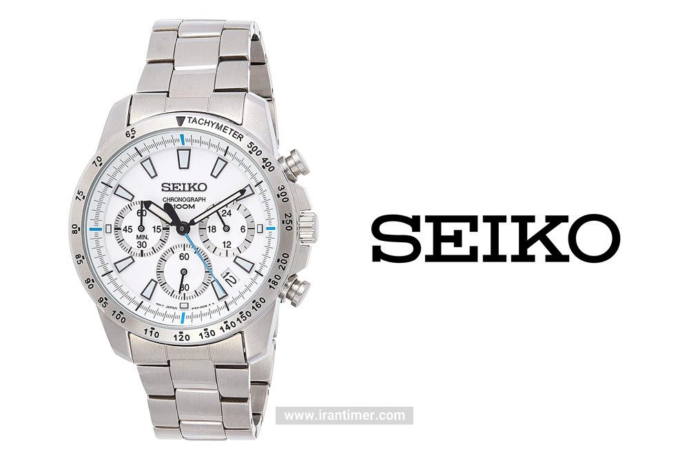 قیمت و خرید ساعت مچی سیکو SEIKO مدل SSB025P1 | مردانه کلاسیک تمام استیل،  کرونوگراف، نمایش تاریخ، نمایش 24 ساعت شبانه روز، سرعت سنج
