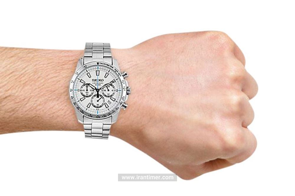 قیمت و خرید ساعت مچی سیکو SEIKO مدل SSB025P1 | مردانه کلاسیک تمام استیل،  کرونوگراف، نمایش تاریخ، نمایش 24 ساعت شبانه روز، سرعت سنج