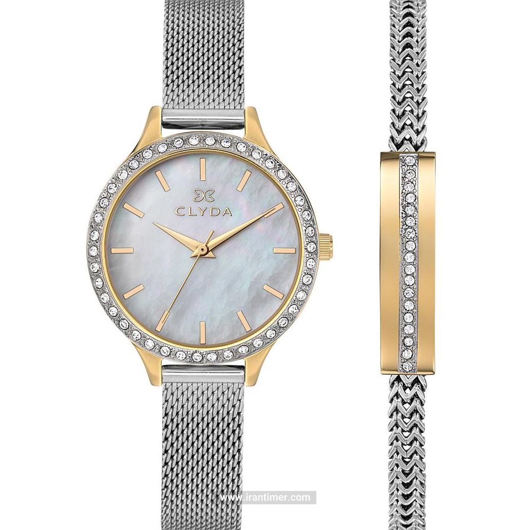 قیمت و خرید ساعت مچی زنانه کلیدا(Clyda) مدل CLA0772PBIX کلاسیک فشن | اورجینال و اصلی