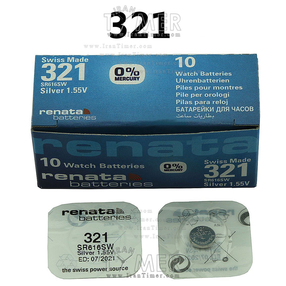 لوازم جانبی باتری ساعت - رناتا مدل SR616SW-321