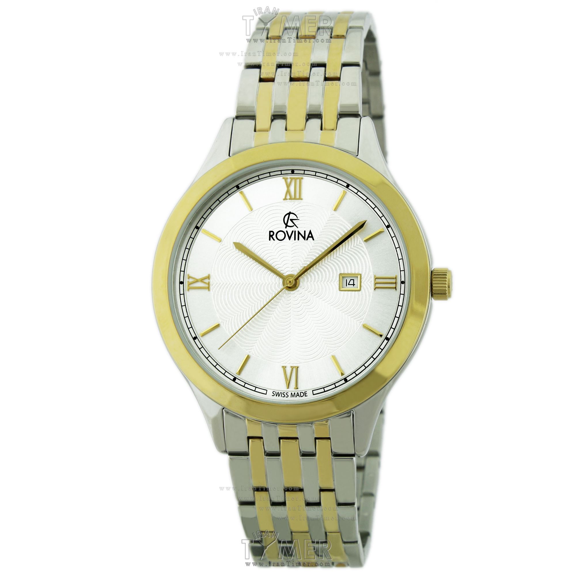 قیمت و خرید ساعت مچی مردانه رُوینا(ROVINA) مدل 55128G2BW کلاسیک | اورجینال و اصلی