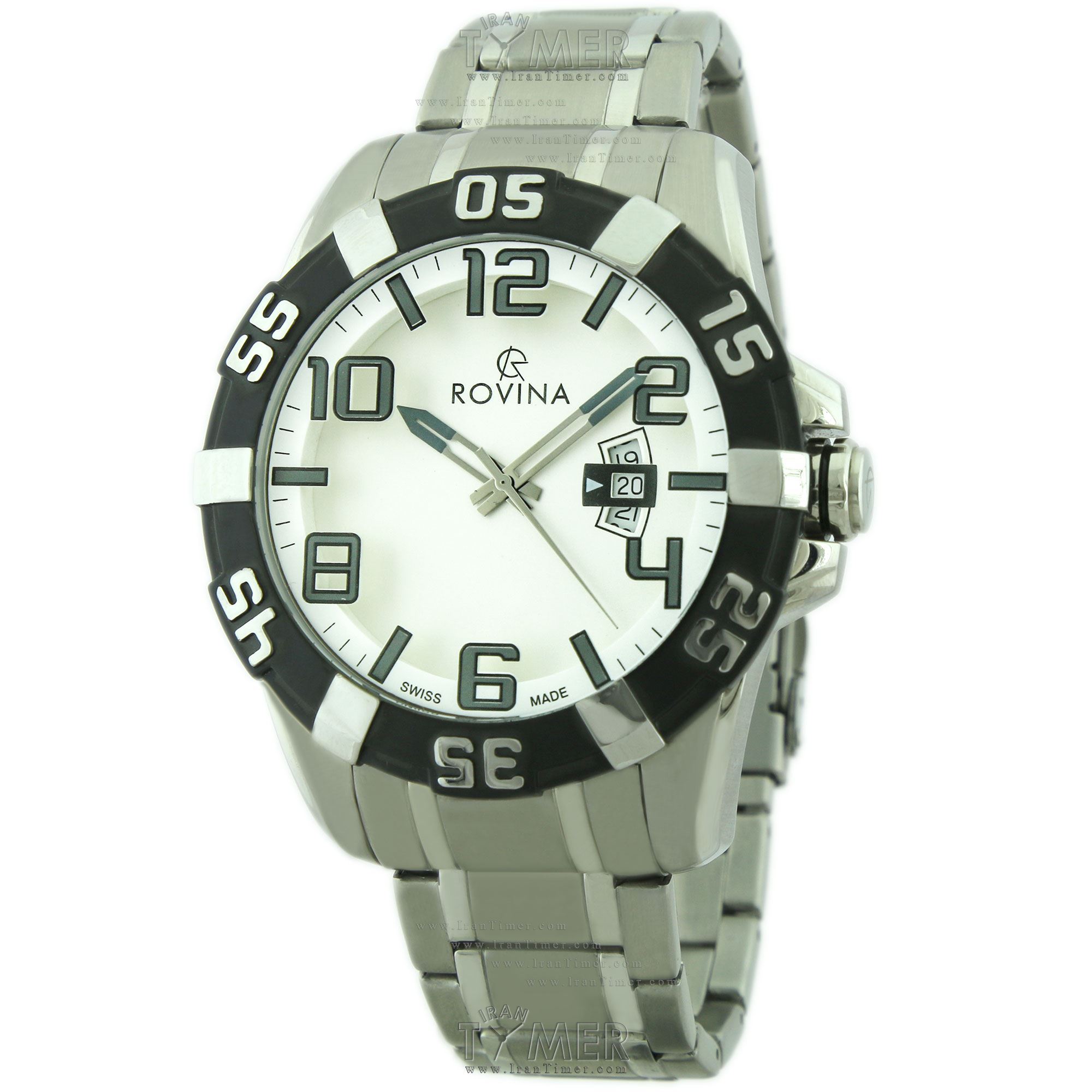 قیمت و خرید ساعت مچی مردانه رُوینا(ROVINA) مدل 51158G1BW اسپرت | اورجینال و اصلی