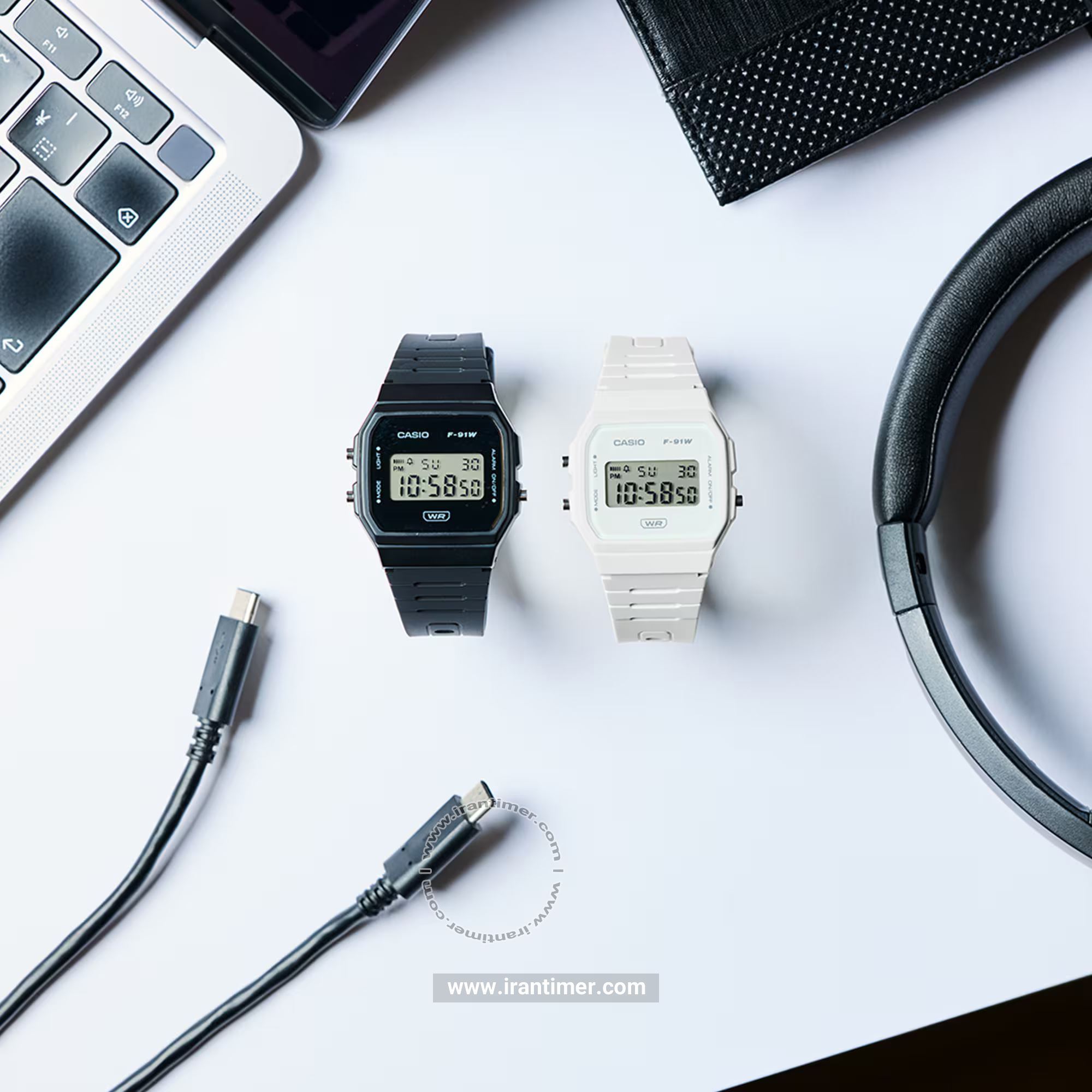 قیمت و خرید ساعت مچی مردانه زنانه کاسیو (CASIO) جنرال مدل F-91WB-1ADF اسپرت | اورجینال و اصلی