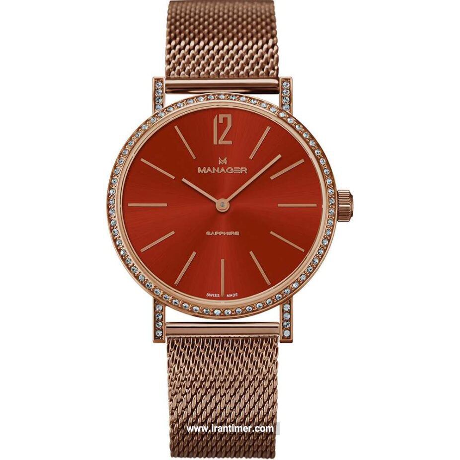 قیمت و خرید ساعت مچی زنانه منیجر(MANAGER) مدل MAN-PA-12-RT فشن | اورجینال و اصلی