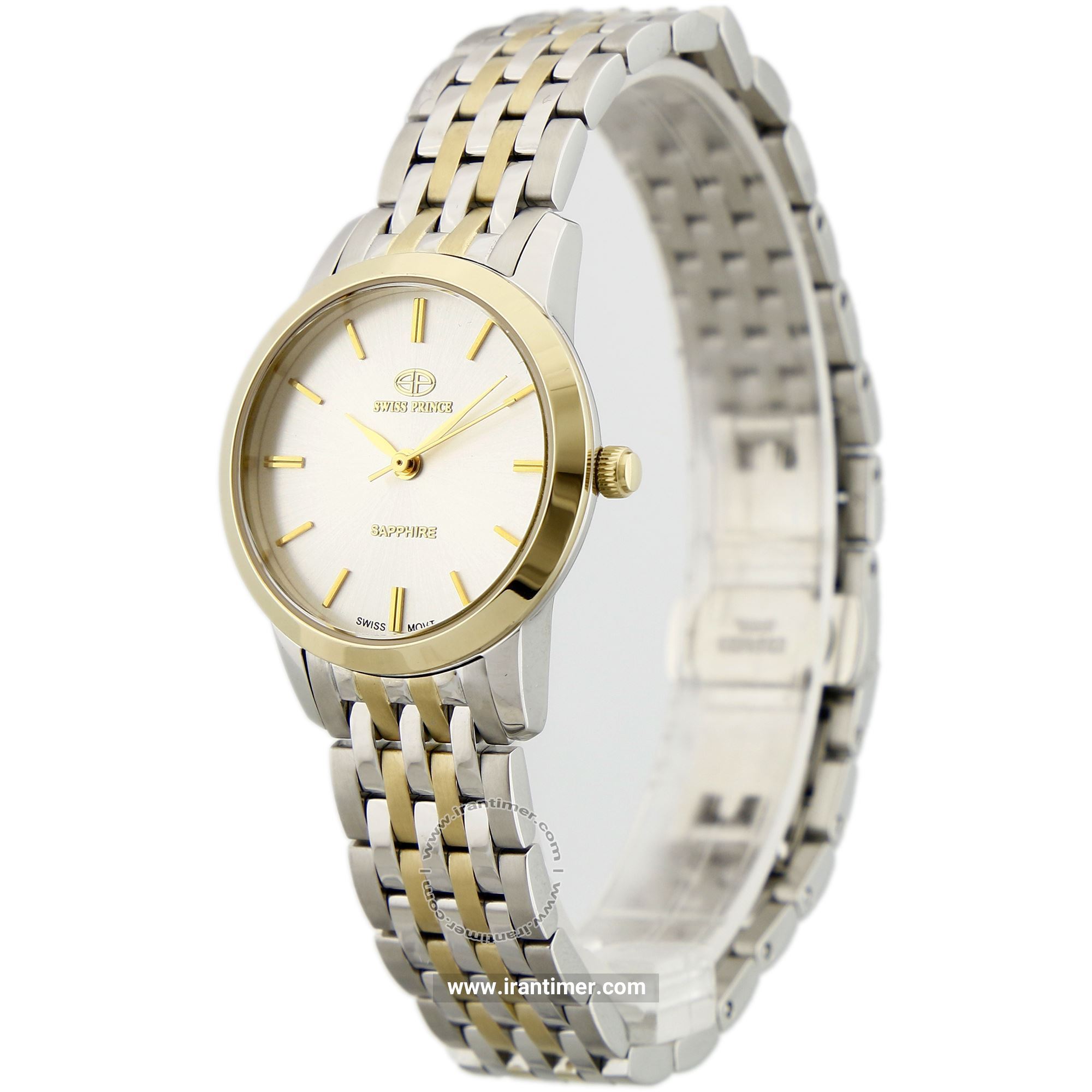 قیمت و خرید ساعت مچی زنانه سوئیس پرنس(Swiss Prince) مدل 2001G-WOMEN-GOLD-SILVER کلاسیک | اورجینال و اصلی