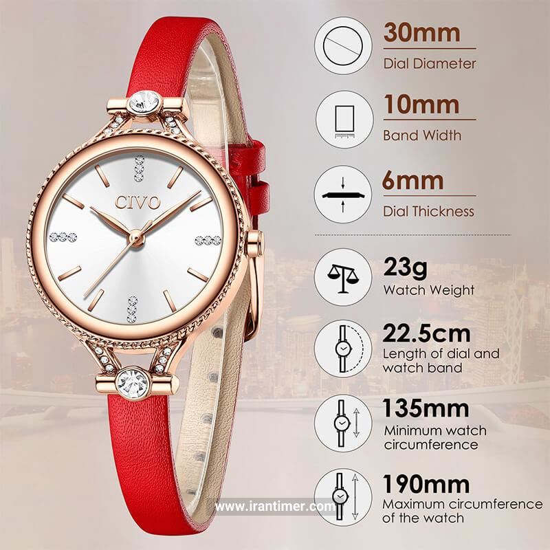 قیمت و خرید ساعت مچی زنانه سیوو(CIVO) مدل 1294112 فشن | اورجینال و اصلی
