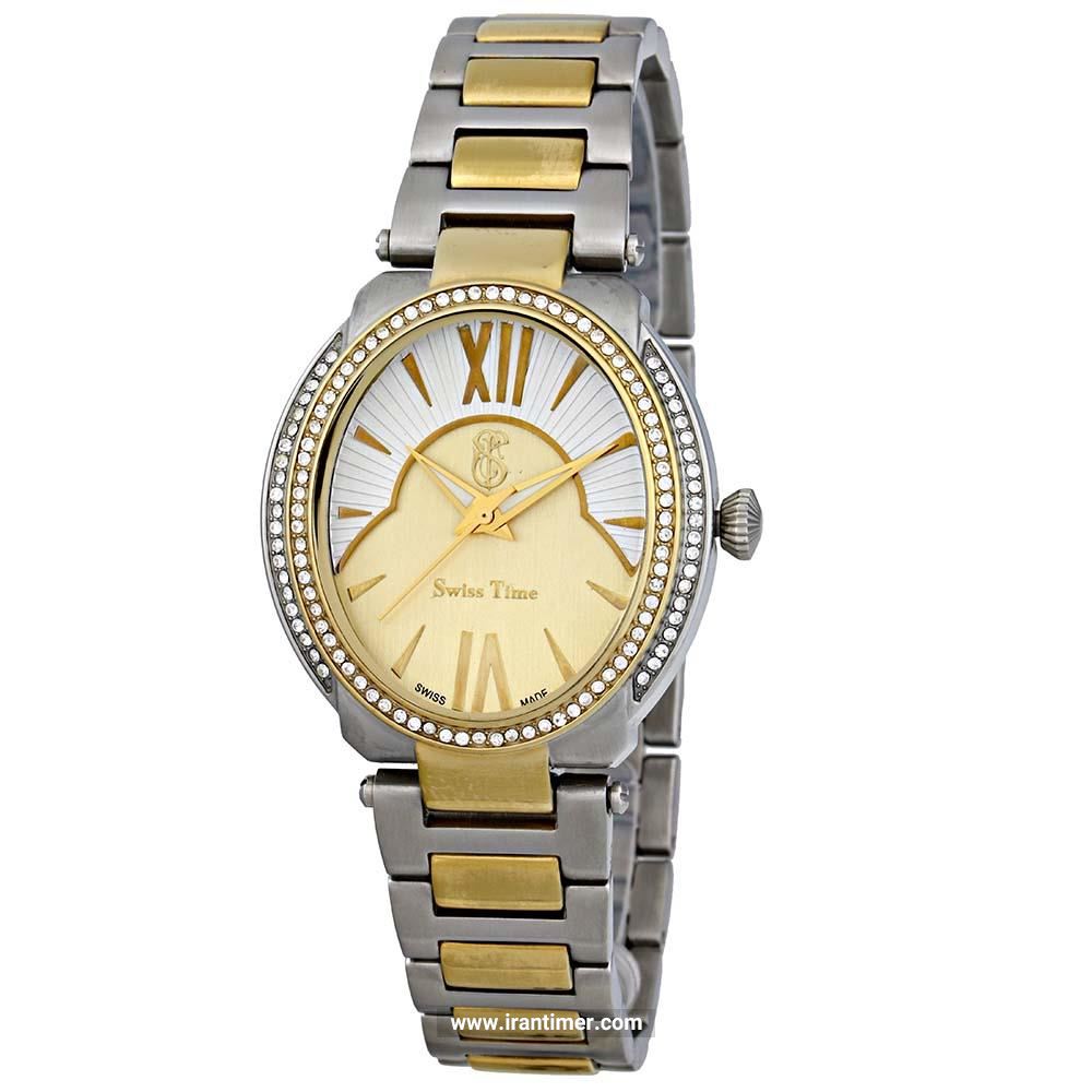 قیمت و خرید ساعت مچی زنانه سوئیس تایم(SWISS TIME) مدل ST 401-TTGP/Wh.Gol فشن | اورجینال و اصلی