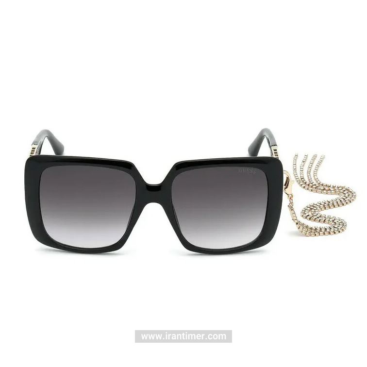 قیمت و خرید عینک آفتابی زنانه فشن (guess) مدل GU7689 01B 55 | اورجینال و اصلی