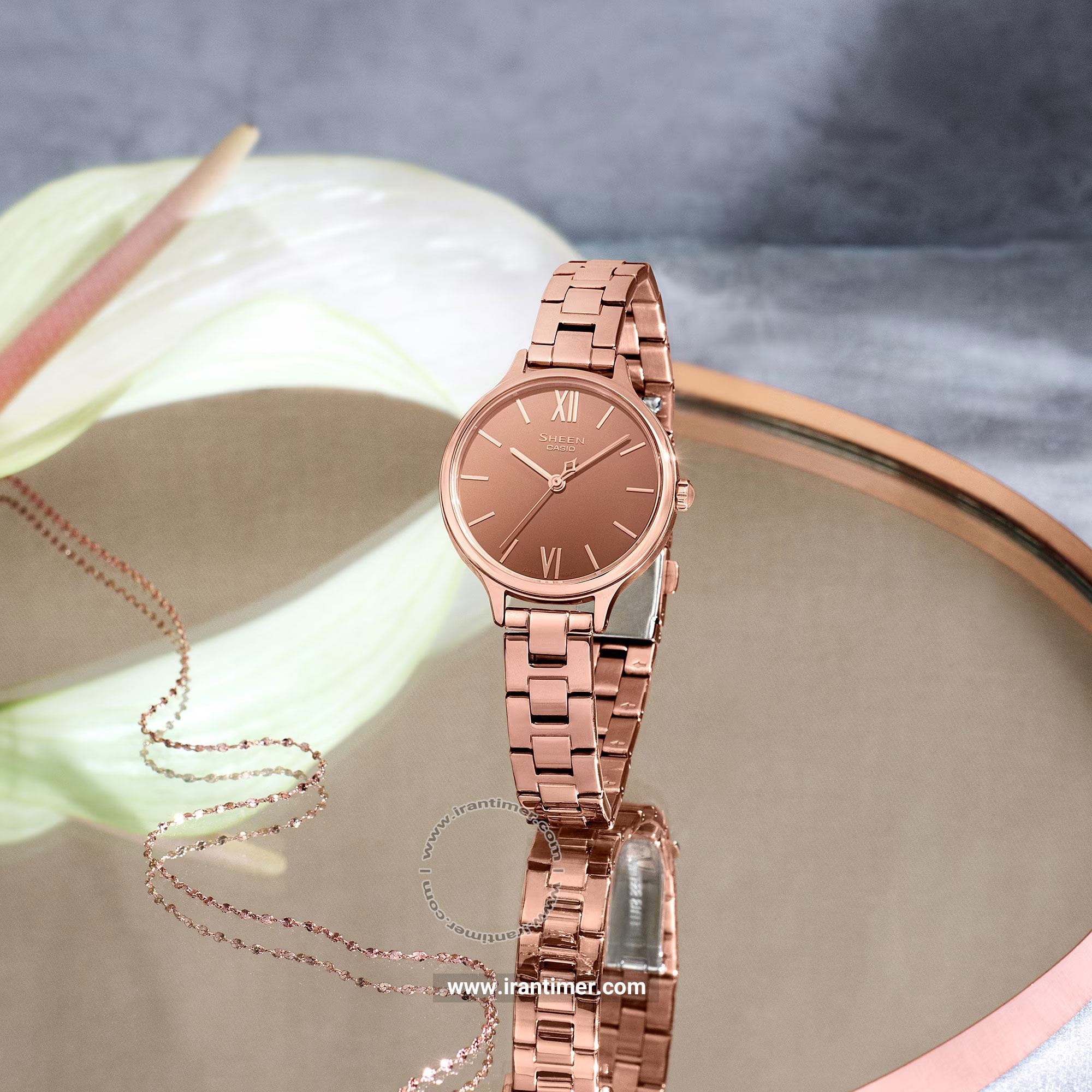 قیمت و خرید ساعت مچی زنانه کاسیو (CASIO) شین مدل SHE-4560PG-4AUDF کلاسیک | اورجینال و اصلی