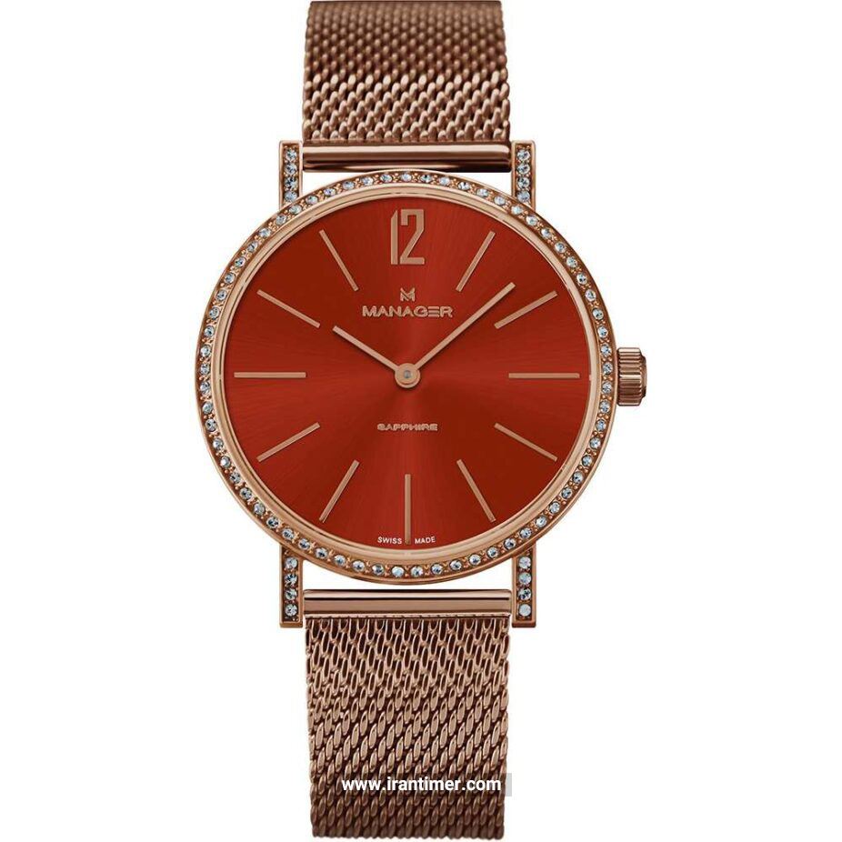 قیمت و خرید ساعت مچی زنانه منیجر(MANAGER) مدل MAN-PA-11-RT فشن | اورجینال و اصلی