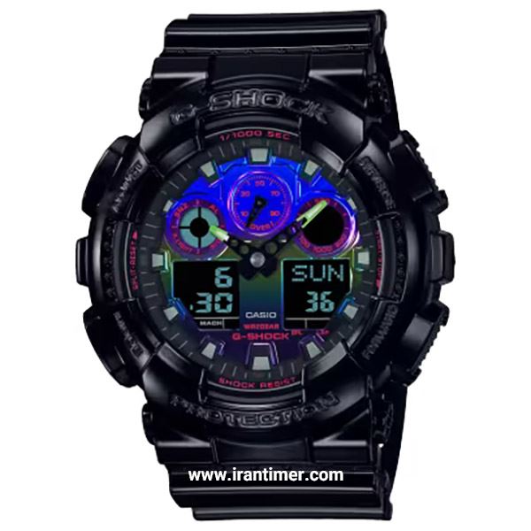 قیمت و خرید ساعت مچی مردانه کاسیو (CASIO) جی شاک مدل GA-100RGB-1AER اسپرت | اورجینال و اصلی
