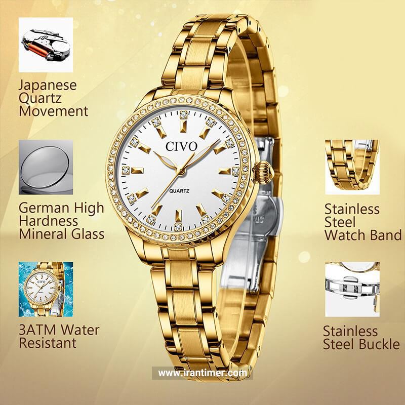 قیمت و خرید ساعت مچی زنانه سیوو(CIVO) مدل 1261048 کلاسیک فشن | اورجینال و اصلی