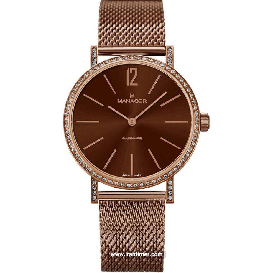 قیمت و خرید ساعت مچی زنانه منیجر(MANAGER) مدل MAN-PA-16-RT فشن | اورجینال و اصلی