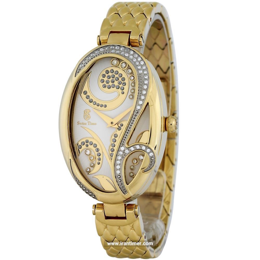 قیمت و خرید ساعت مچی زنانه سوئیس تایم(SWISS TIME) مدل ST 385-GP/Wh فشن | اورجینال و اصلی