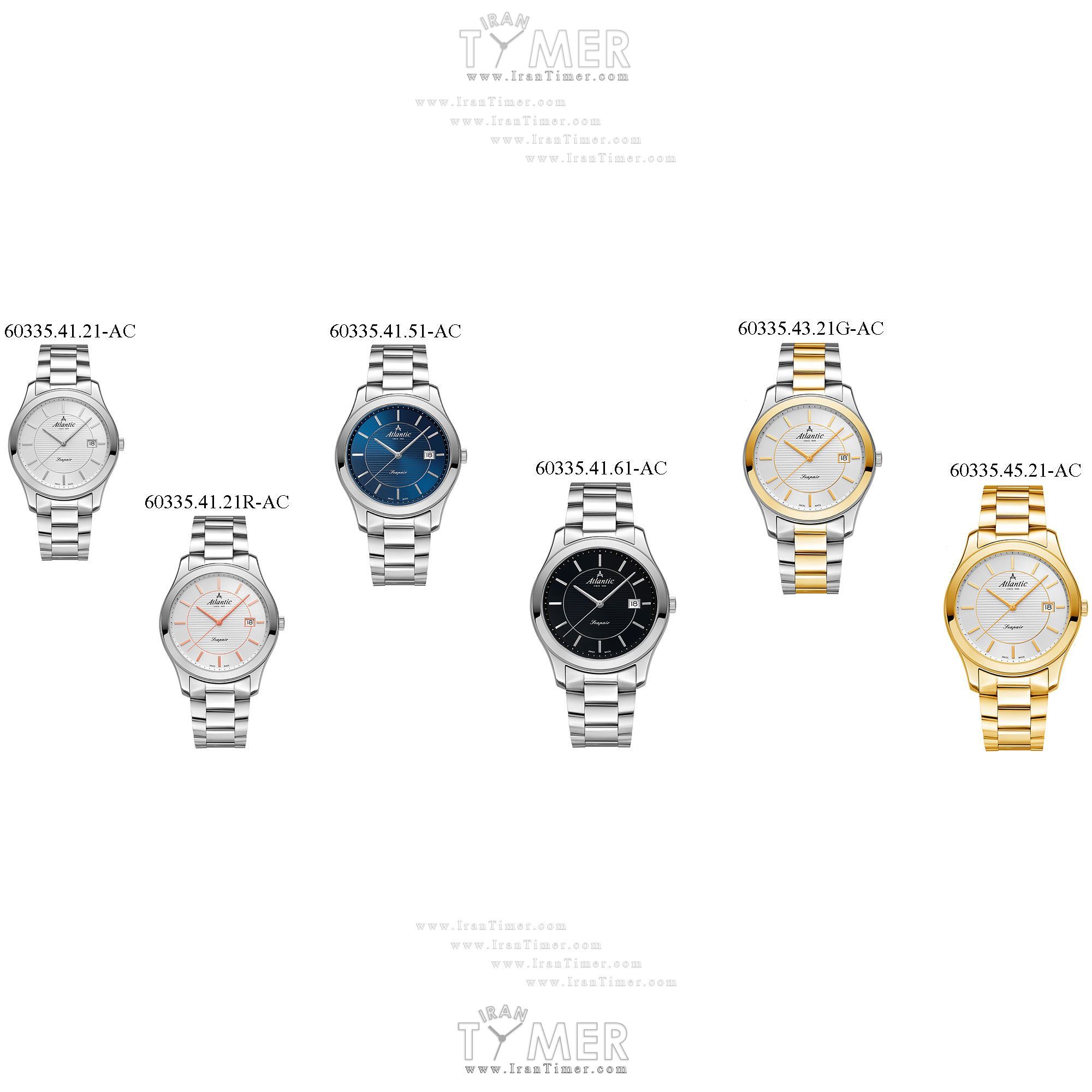 قیمت و خرید ساعت مچی مردانه آتلانتیک(ATLANTIC) مدل AC-60335.45.21 کلاسیک | اورجینال و اصلی
