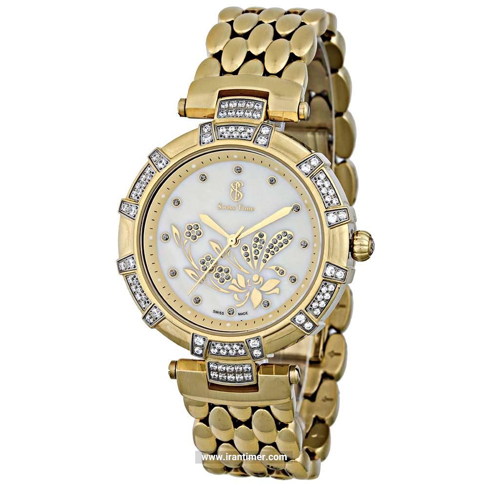 قیمت و خرید ساعت مچی زنانه سوئیس تایم(SWISS TIME) مدل ST 327-GP/Wh فشن | اورجینال و اصلی