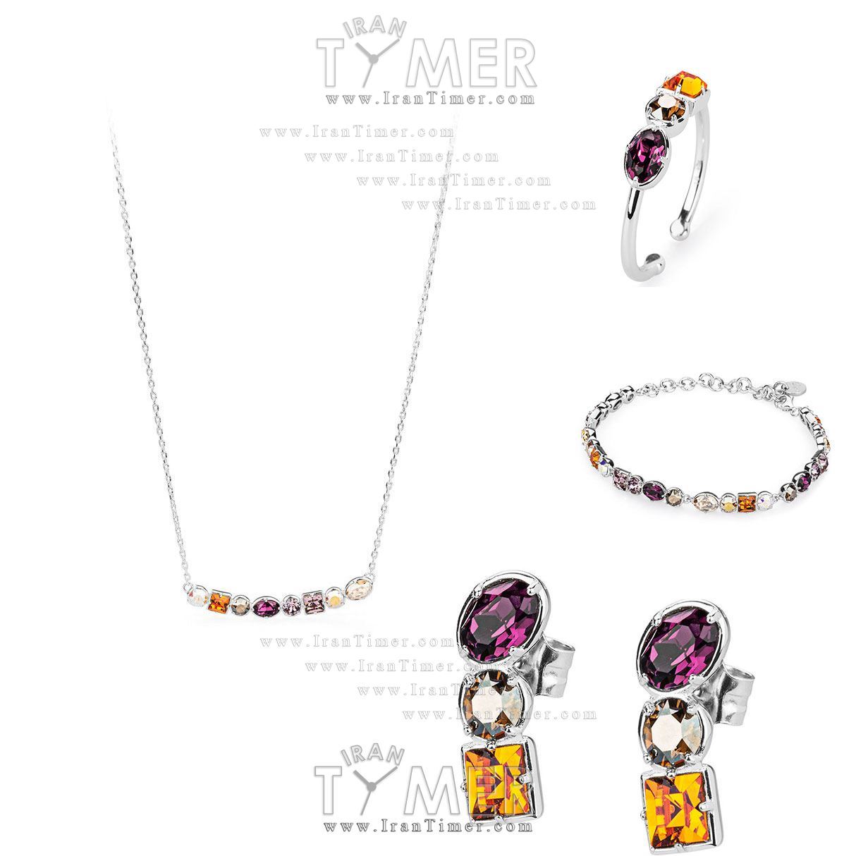 قیمت و خرید ست حلقه (انگشتر) گردنبند گوشواره دستبند باز زنانه برازوی(BROSWAY) مدل G9CL15-SET فشن (ست لباس) | اورجینال و اصلی