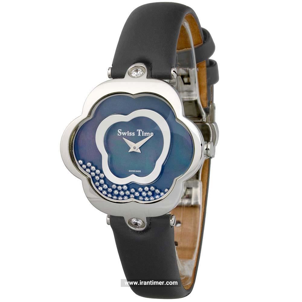 قیمت و خرید ساعت مچی زنانه سوئیس تایم(SWISS TIME) مدل ST 052-SSBlk/Bl فشن | اورجینال و اصلی