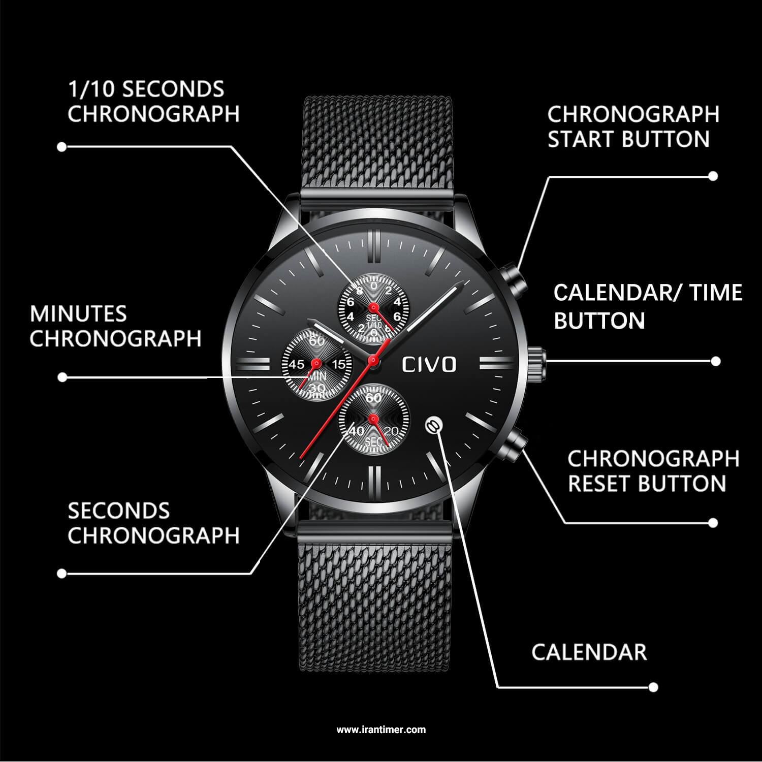 قیمت و خرید ساعت مچی مردانه سیوو(CIVO) مدل 1002284 کلاسیک | اورجینال و اصلی
