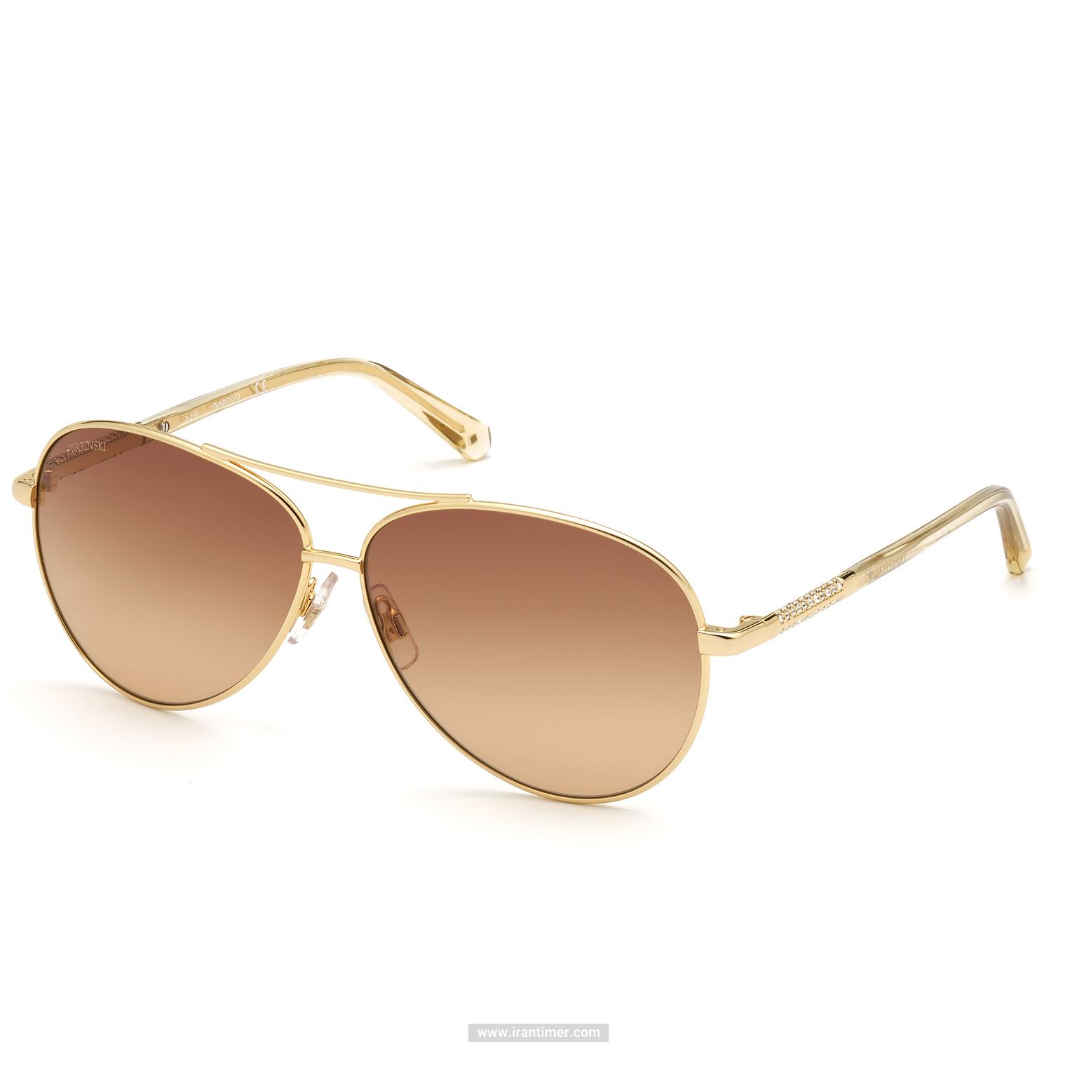 قیمت و خرید عینک آفتابی زنانه خلبانی (SWAROVSKI) مدل SK S 0292 30F 61 | اورجینال و اصلی