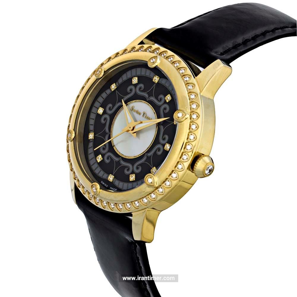 قیمت و خرید ساعت مچی زنانه سوئیس تایم(SWISS TIME) مدل ST 321-GPBlk/Bl فشن | اورجینال و اصلی