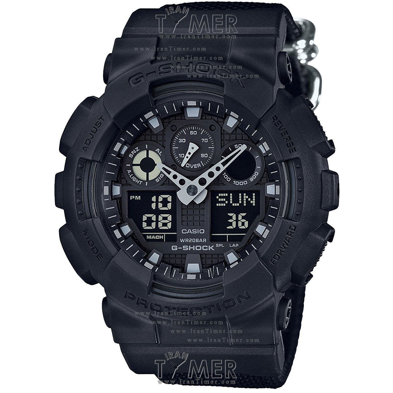 قیمت و خرید ساعت مچی مردانه کاسیو (CASIO) جی شاک مدل GA-100BBN-1ADR اسپرت | اورجینال و اصلی