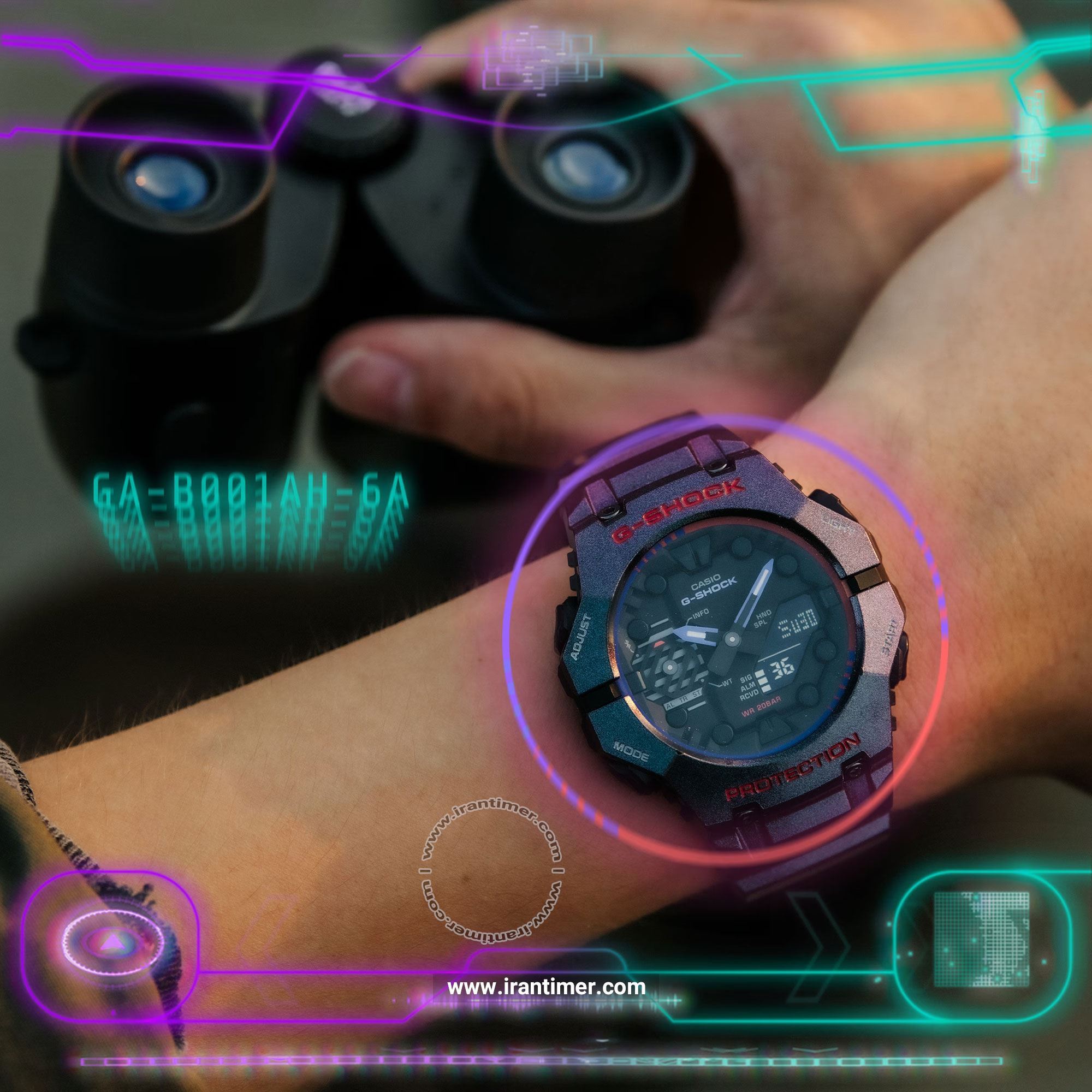 قیمت و خرید ساعت مچی مردانه کاسیو (CASIO) جی شاک مدل GA-B001AH-6A اسپرت | اورجینال و اصلی