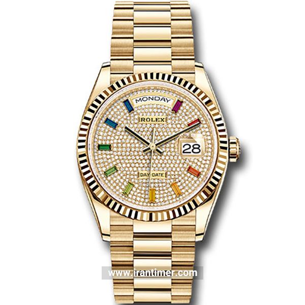 قیمت و خرید ساعت مچی مردانه رولکس(Rolex) مدل 128238 dprsp Gold کلاسیک | اورجینال و اصلی