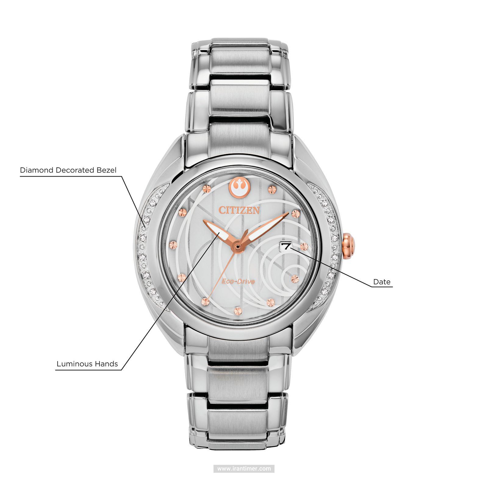 قیمت و خرید ساعت مچی زنانه سیتیزن(CITIZEN) مدل EW2251-81W فشن | اورجینال و اصلی