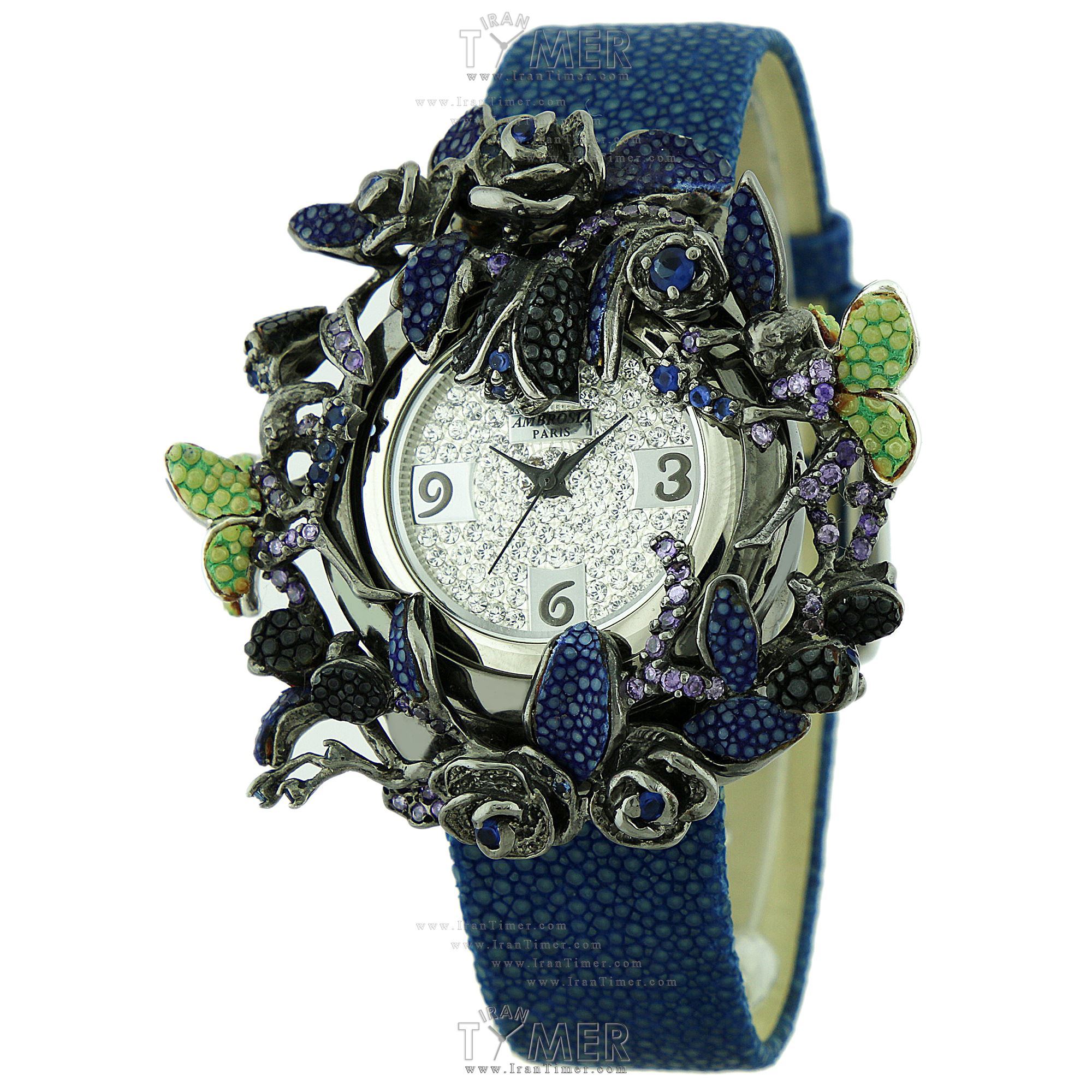 قیمت و خرید ساعت مچی زنانه آمبروزیا پاریس(AMBROSIA PARIS) مدل PARADISE-BLEU-ROYAL فشن | اورجینال و اصلی