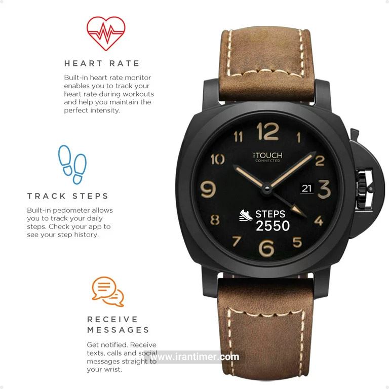 قیمت و خرید ساعت مچی مردانه زنانه آی تاچ(iTouch) مدل iTouch Connected Brown کلاسیک | اورجینال و اصلی