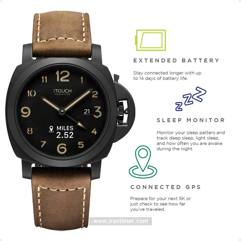 قیمت و خرید ساعت مچی مردانه زنانه آی تاچ(iTouch) مدل iTouch Connected Brown کلاسیک | اورجینال و اصلی