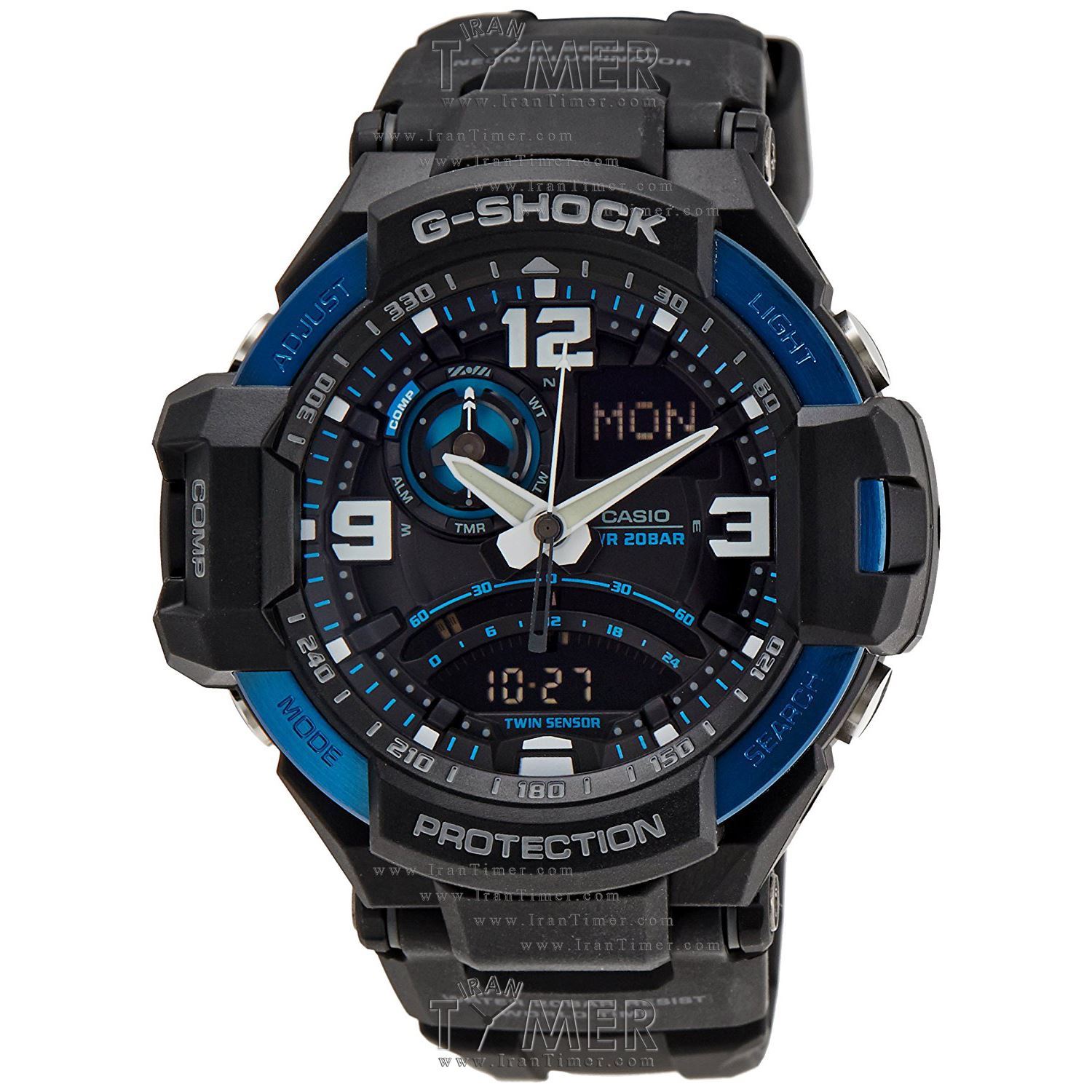 قیمت و خرید ساعت مچی مردانه کاسیو (CASIO) جی شاک مدل GA-1000-2BDR اسپرت | اورجینال و اصلی