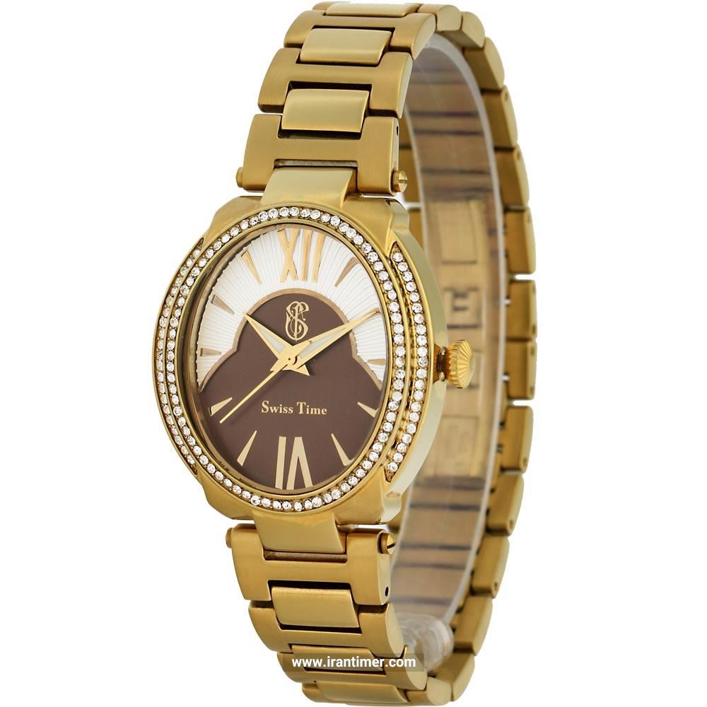 قیمت و خرید ساعت مچی زنانه سوئیس تایم(SWISS TIME) مدل ST 401-GP/Wh.Br فشن | اورجینال و اصلی