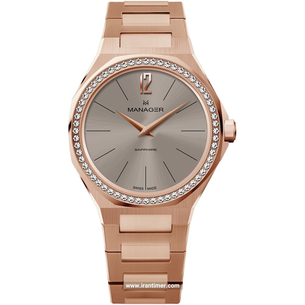 قیمت و خرید ساعت مچی زنانه منیجر(MANAGER) مدل MAN-RW-17-RM کلاسیک فشن | اورجینال و اصلی