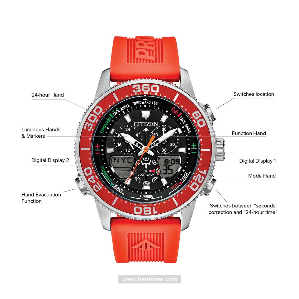 قیمت و خرید ساعت مچی مردانه سیتیزن(CITIZEN) مدل JR4061-00F اسپرت | اورجینال و اصلی