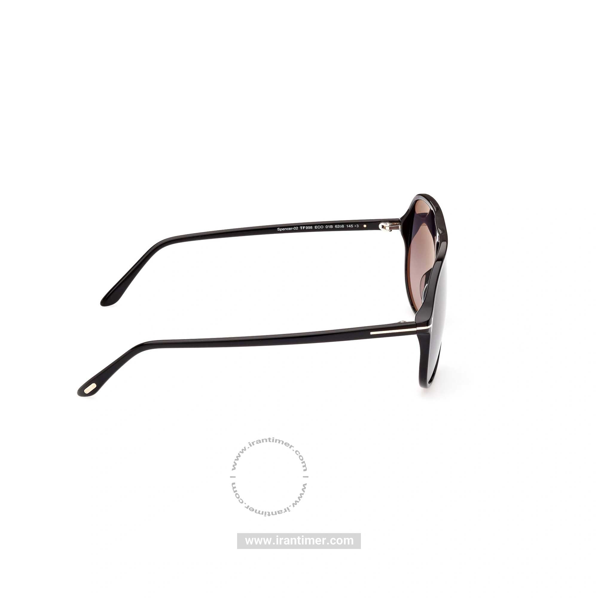 قیمت و خرید عینک آفتابی مردانه خلبانی (TOM FORD) مدل FT 0998 01B 62 | اورجینال و اصلی