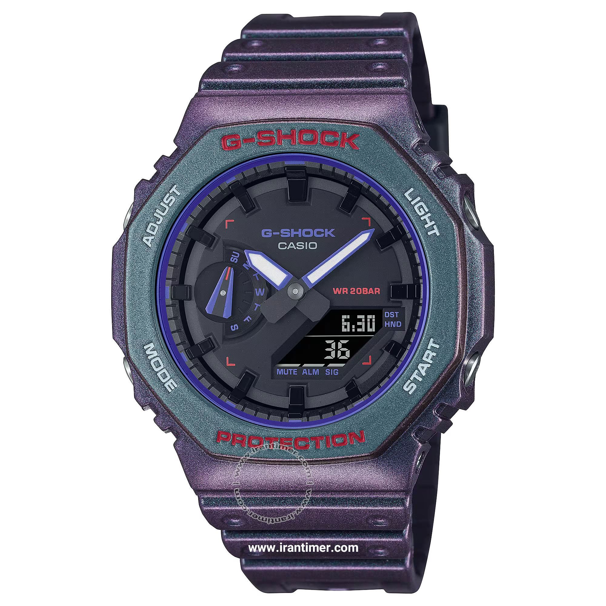 قیمت و خرید ساعت مچی مردانه کاسیو (CASIO) جی شاک مدل GA-2100AH-6A اسپرت | اورجینال و اصلی