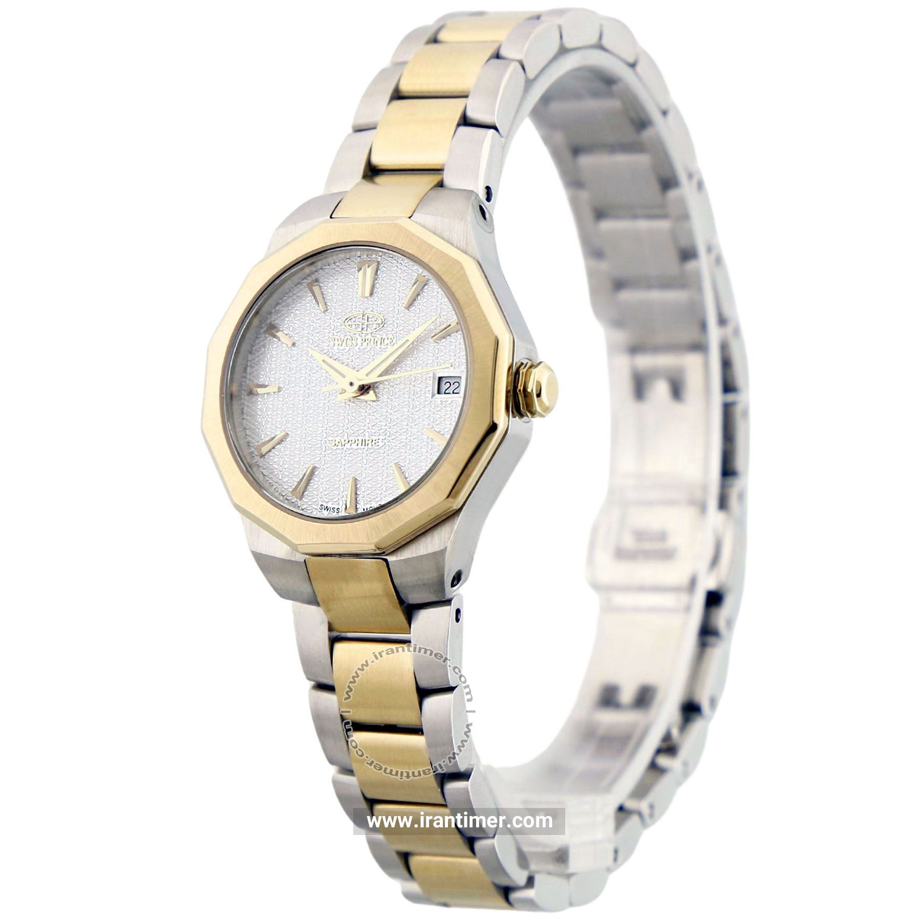 قیمت و خرید ساعت مچی زنانه سوئیس پرنس(Swiss Prince) مدل 2002G-WOMEN-SILVER-GOLD کلاسیک | اورجینال و اصلی