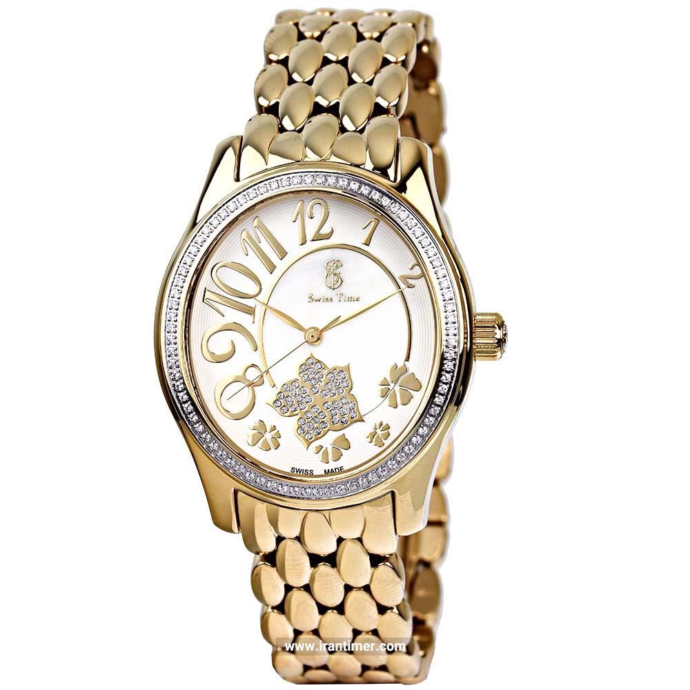 قیمت و خرید ساعت مچی زنانه سوئیس تایم(SWISS TIME) مدل ST 221-GP/Wh فشن | اورجینال و اصلی