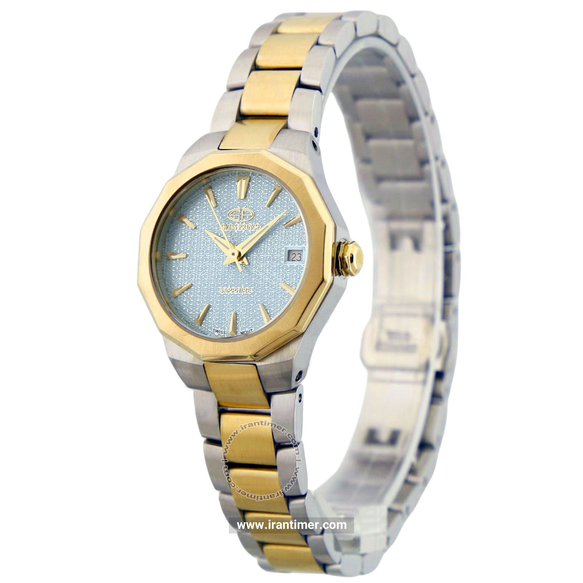 قیمت و خرید ساعت مچی زنانه سوئیس پرنس(Swiss Prince) مدل 2002G-WOMEN-BLUE-GOLD کلاسیک | اورجینال و اصلی